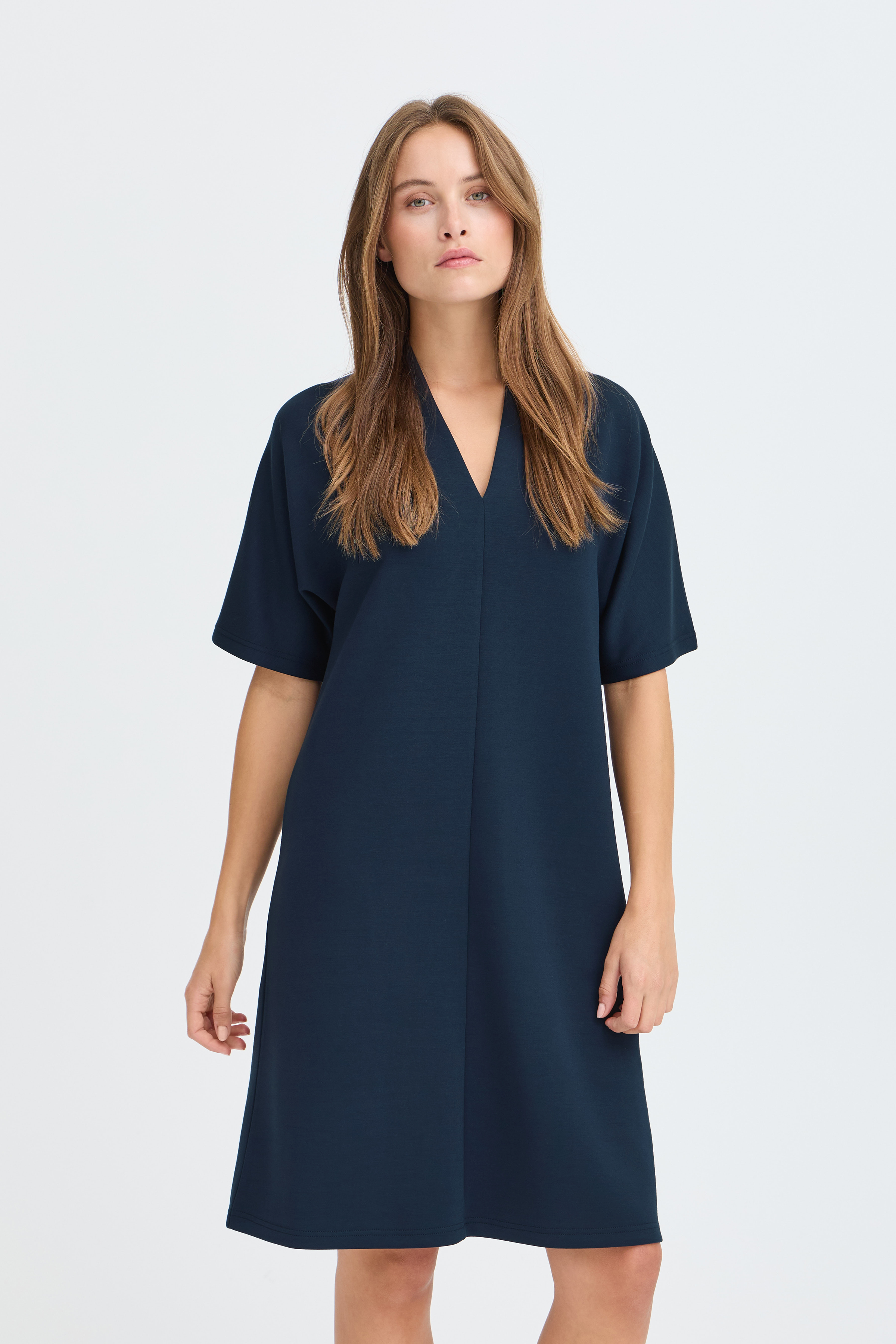BYPUSTI VNECK  DRESS Dark Sapphire - 7