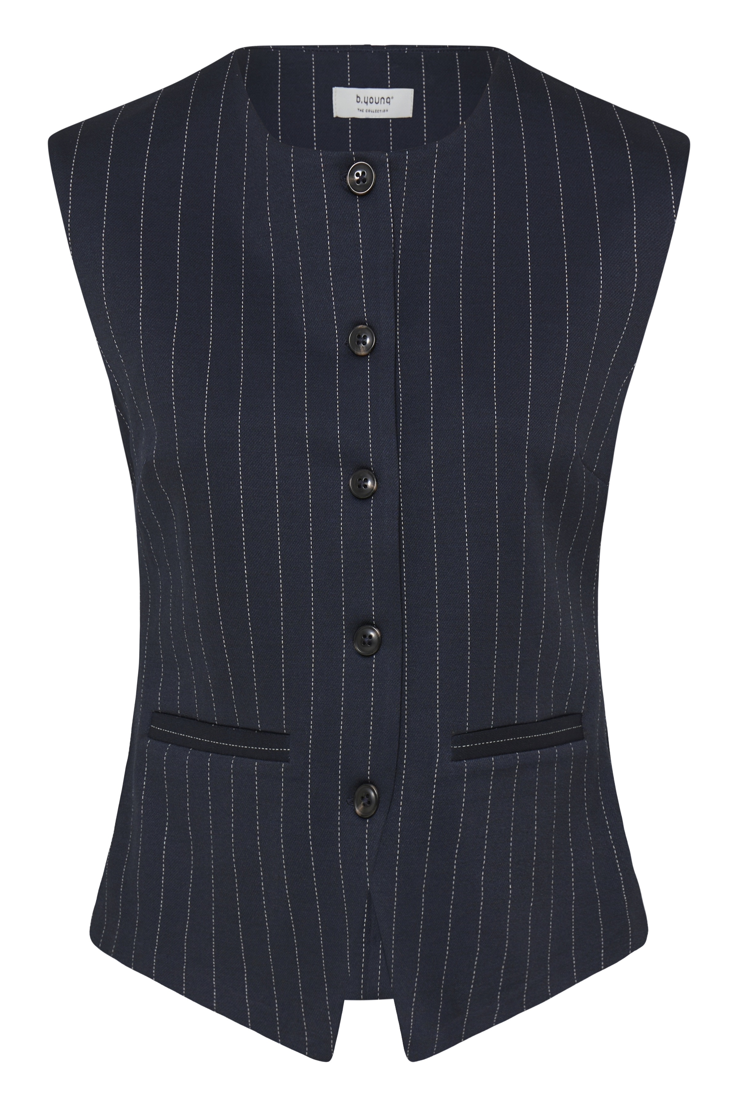 BYROWAN WAISTCOAT STRIPE DARK SAPPHIRE PINSTRIPE