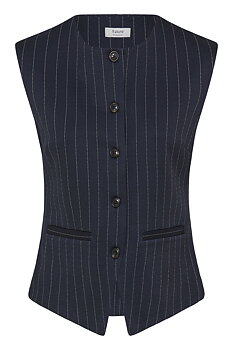 BYROWAN WAISTCOAT STRIPE DARK SAPPHIRE PINSTRIPE
