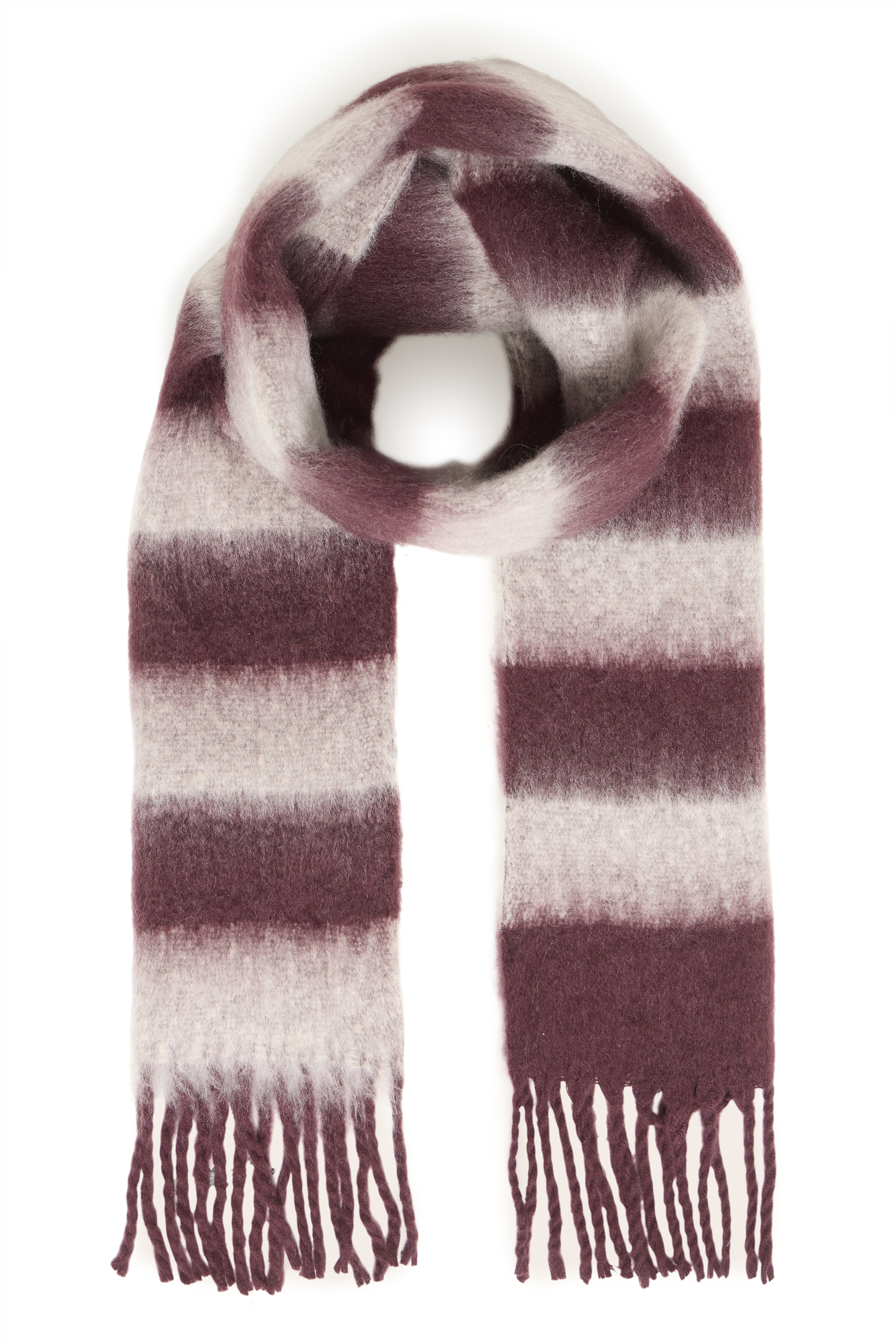 BYVEROCHKA SCARF FIG/BIRCH STRIPE