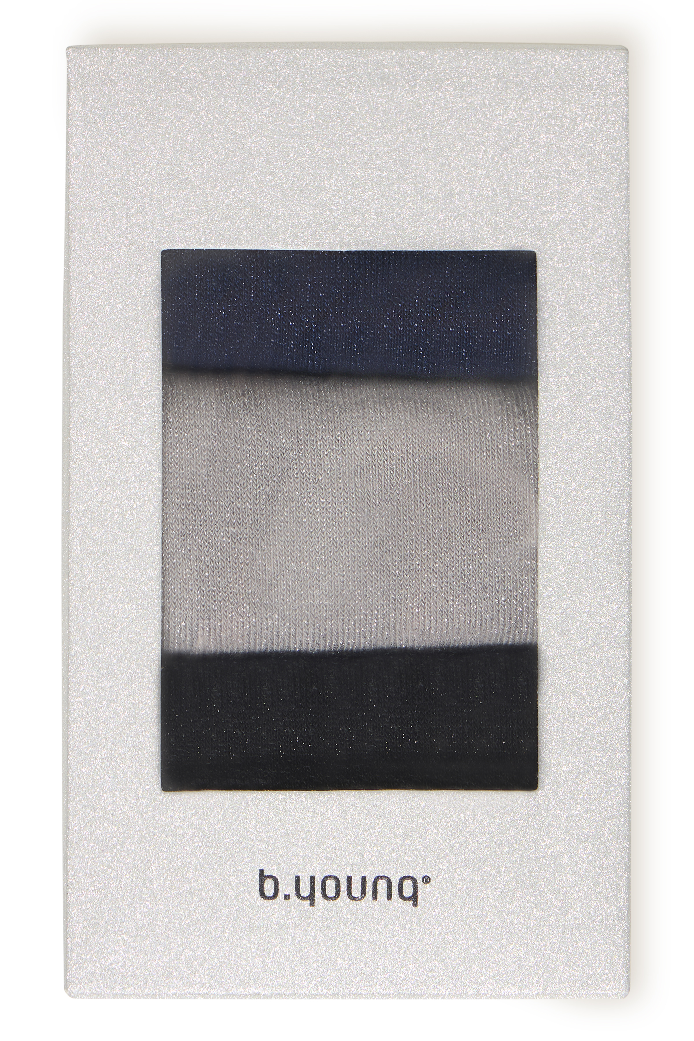 BYVILAINE SOCK BOX 3 NAVY, SILVER, BLACK BOX - 3
