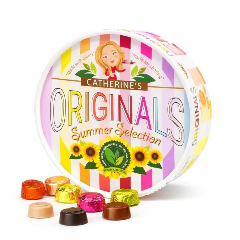 veganska chokladpraliner i olika smaker sommar catherines originals 300g