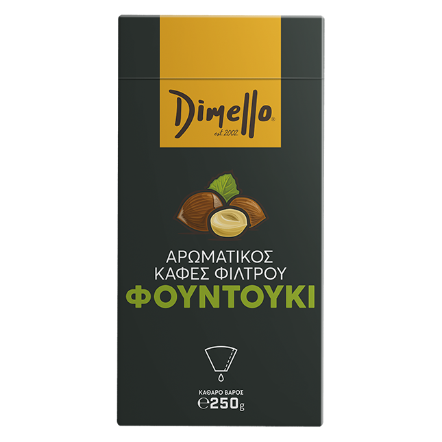 dimello, filter coffee with hazelnut flavor, 250g