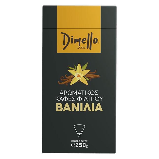 dimello, filter coffee with vanilla flavor, 250g