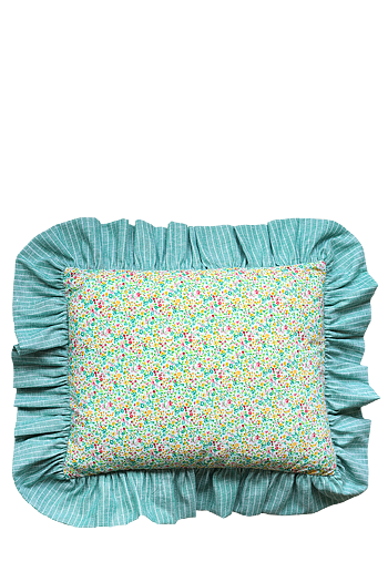 Volangkudde Fleur green 40x50