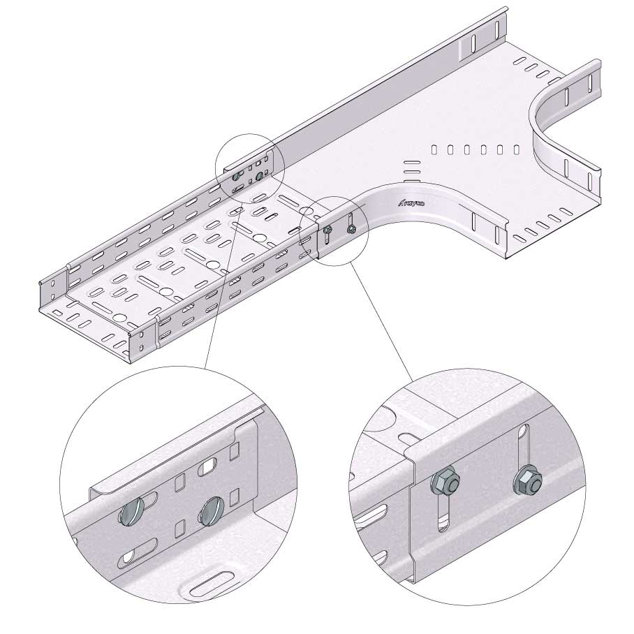TRAYCO T-stycke til platekanal 200x110 mm - 2