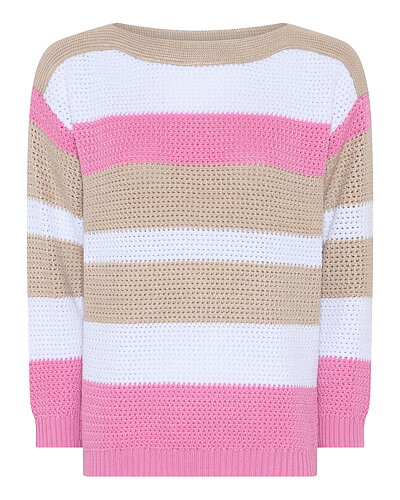 Jumper randig vit/rosa/beige