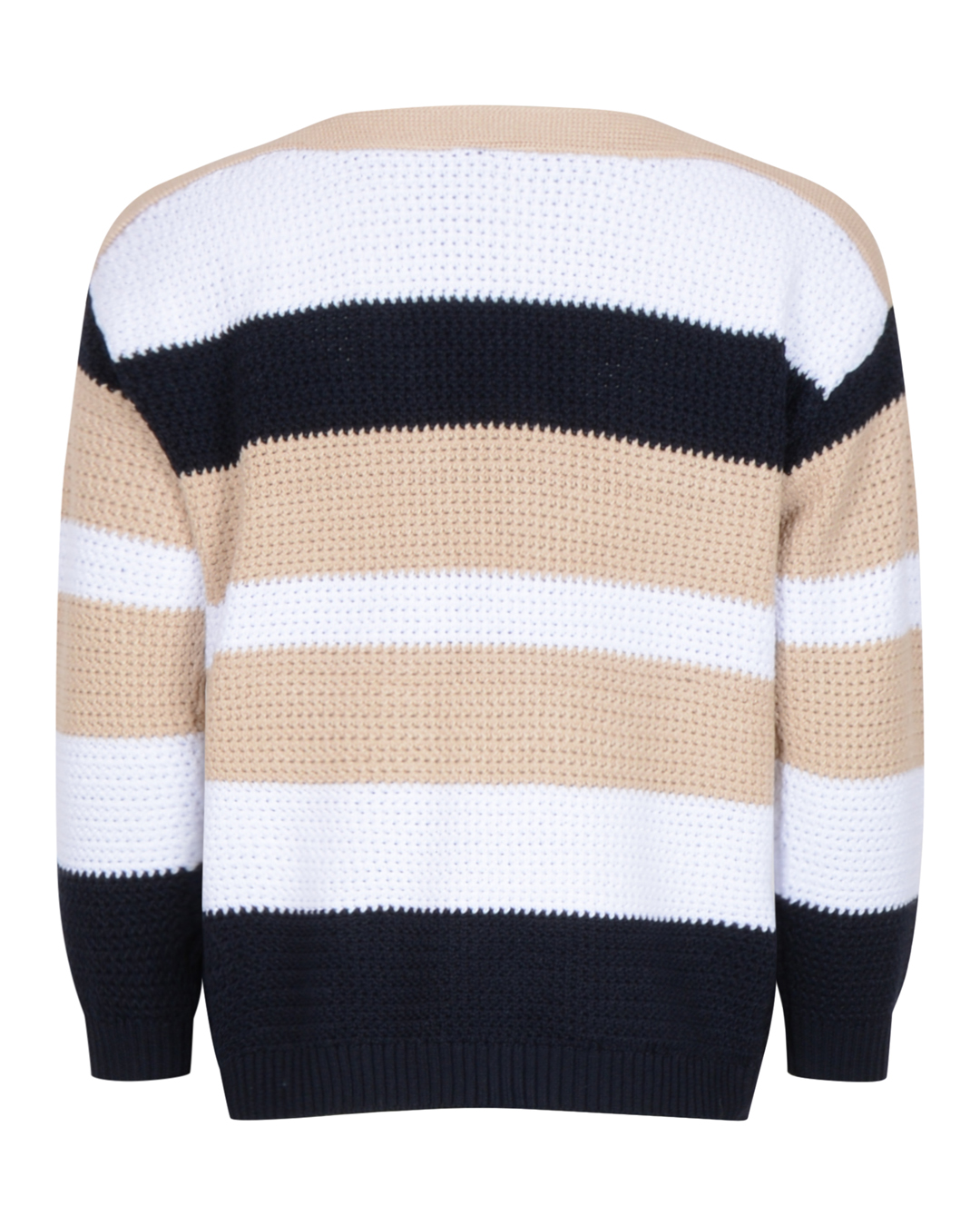 Jumper randig vit/marin/beige - 3