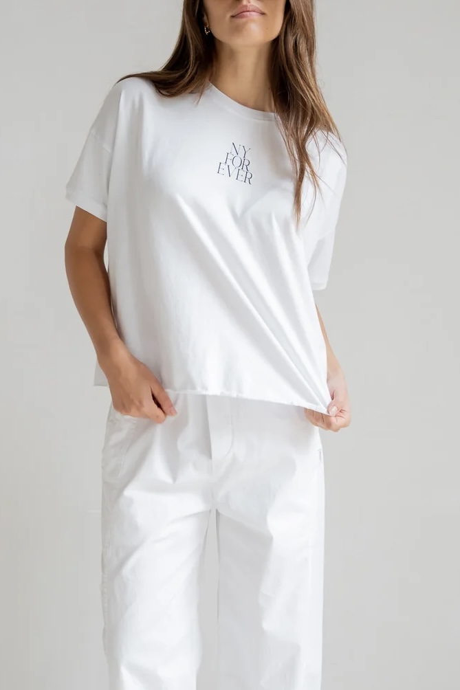 Penn & Ink NY - T-Shirt Print White - Black - 2