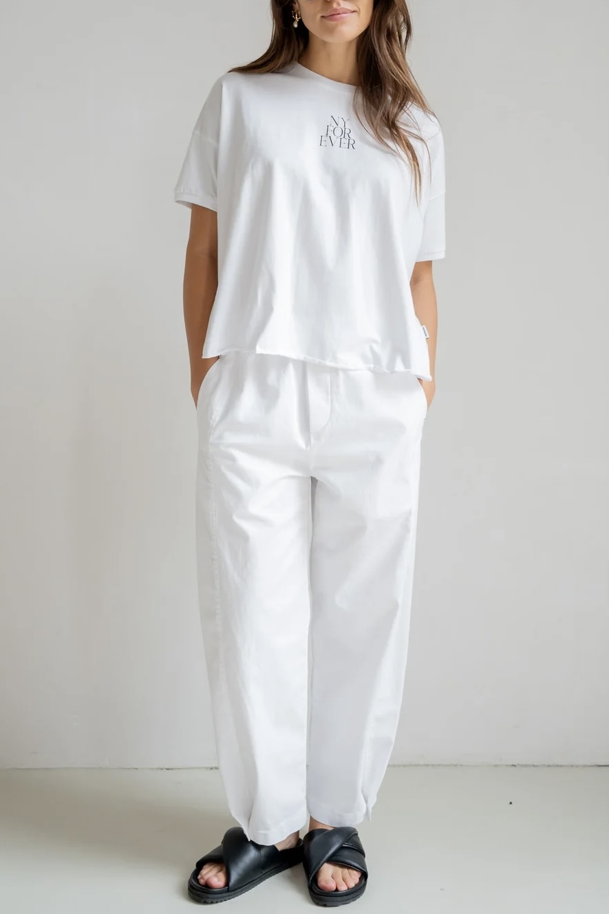 Penn & Ink NY - T-Shirt Print White - Black - 3