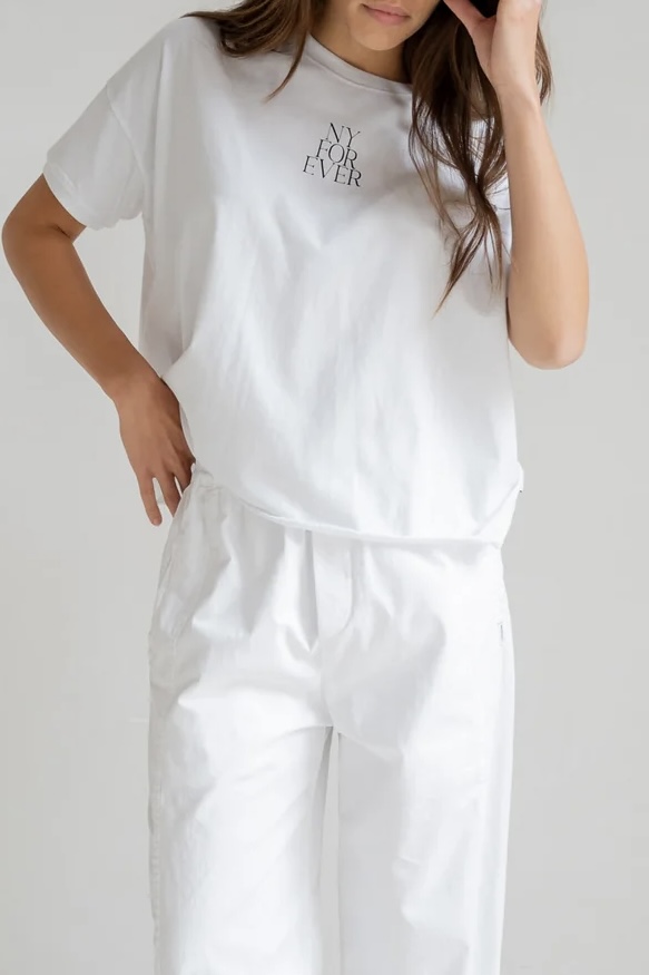 Penn & Ink NY - T-Shirt Print White - Black - 4