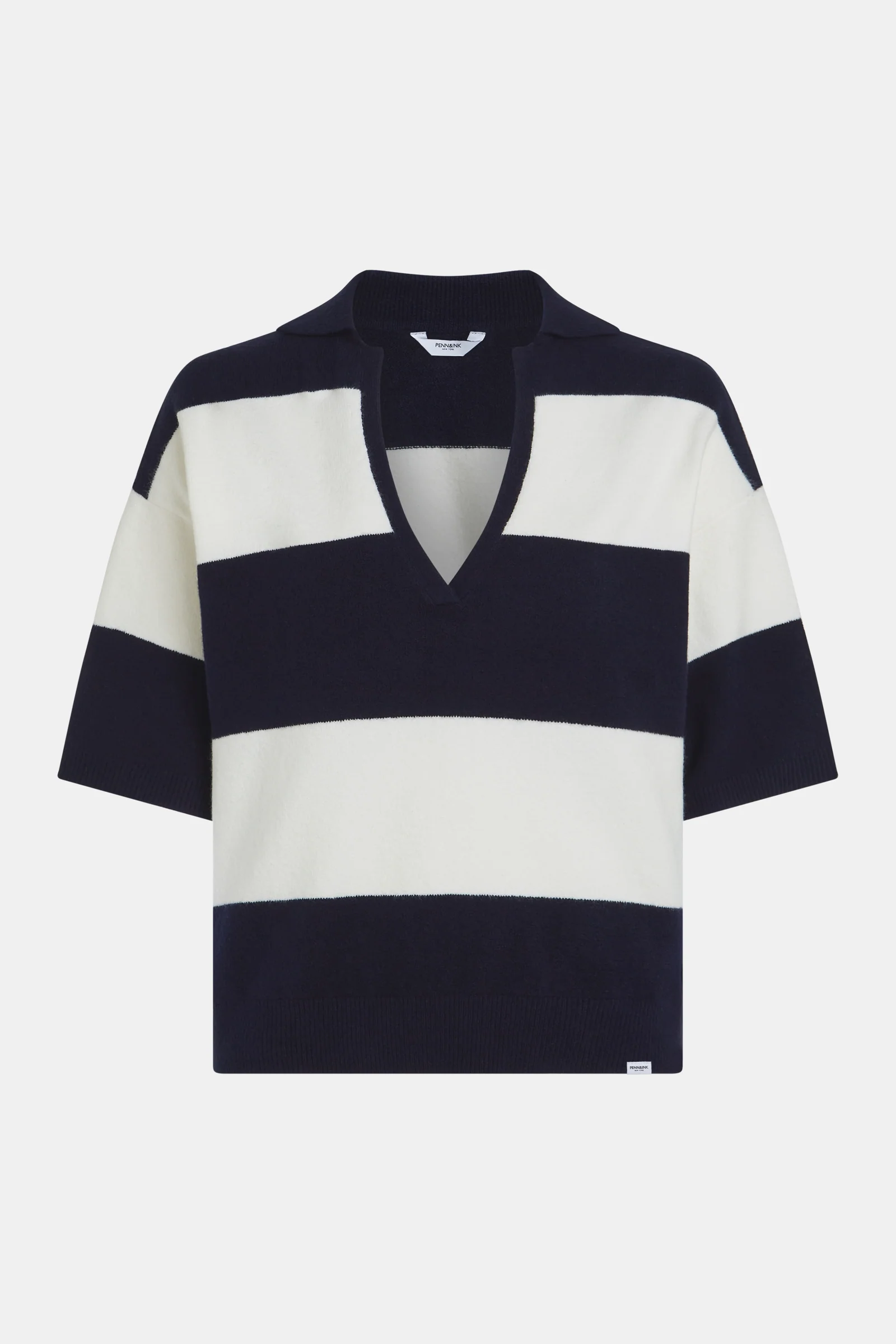 Penn & Ink NY -  Jumper Stripe Navy/ Ecru