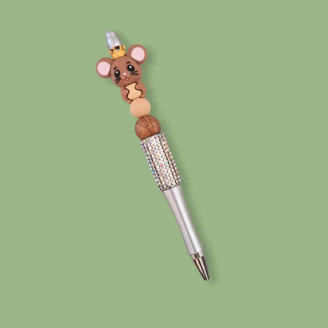 Pärlpenna - Bling- Med söt mus - 7