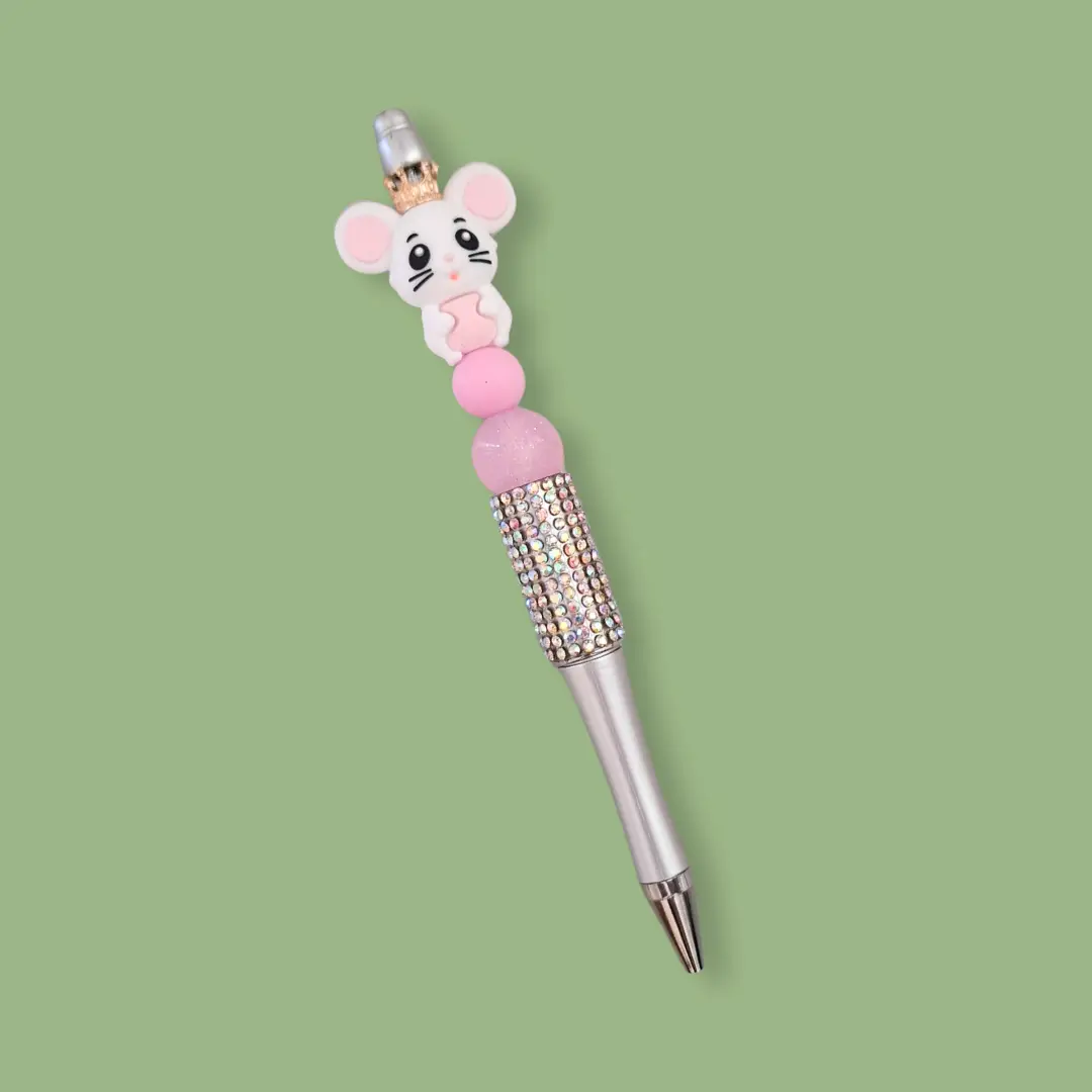 Pärlpenna - Bling- Med söt mus - 10
