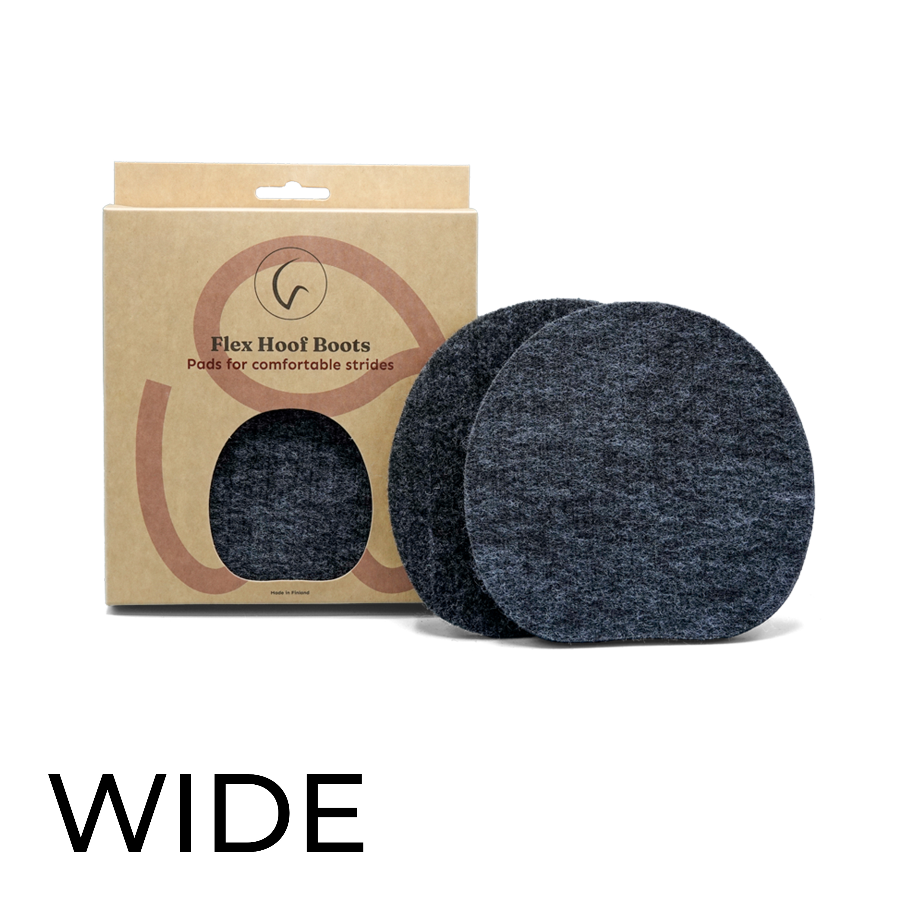 Flex Hoof Boots - FlexHorse WIDE Synthetic Felt Pad - Terra