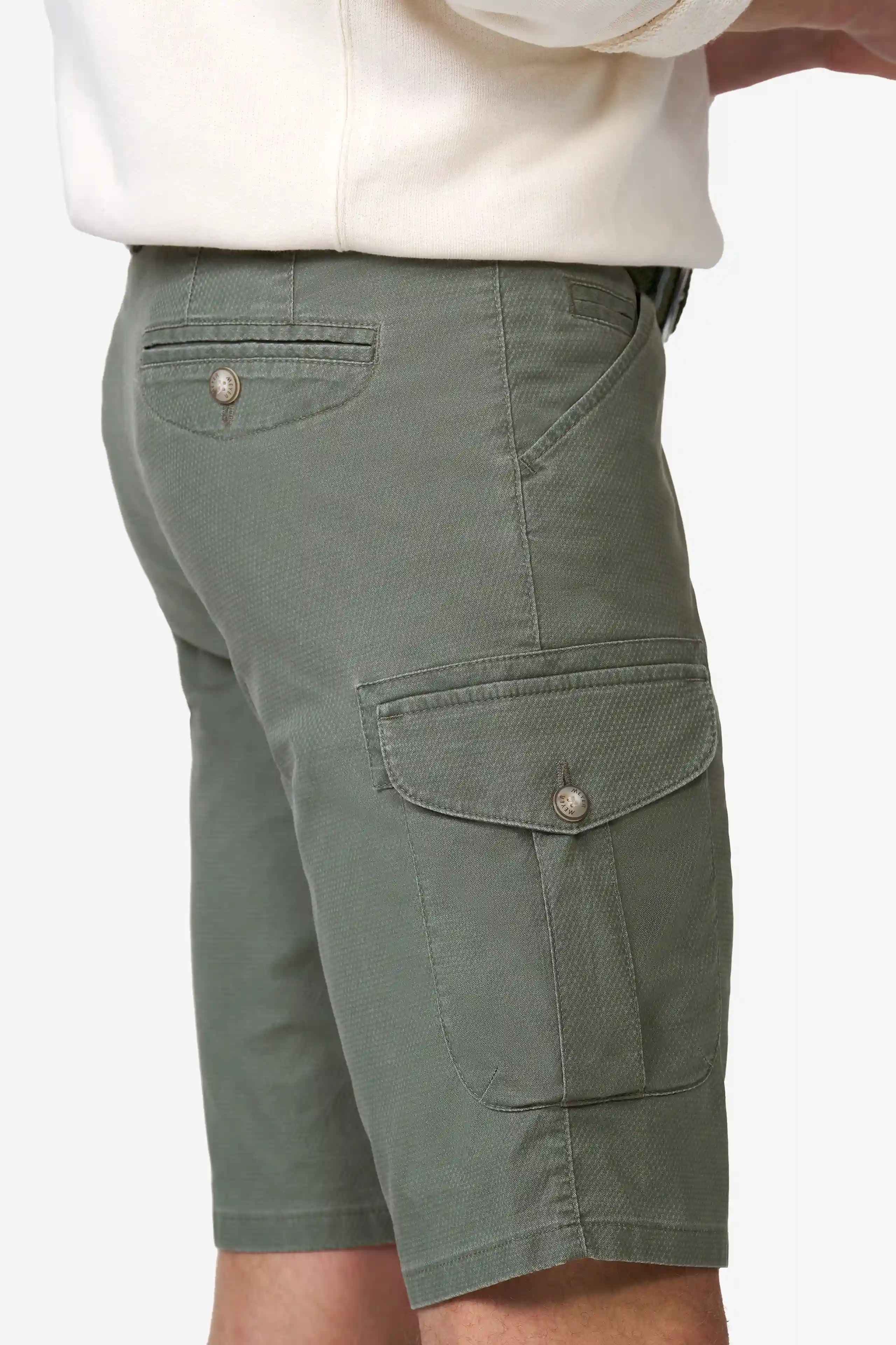 Gröna (olive) shorts i casualmodell (Cargo) och Super-Stretch (Meyer / B-Orlando) (finns i strl 60) - 4