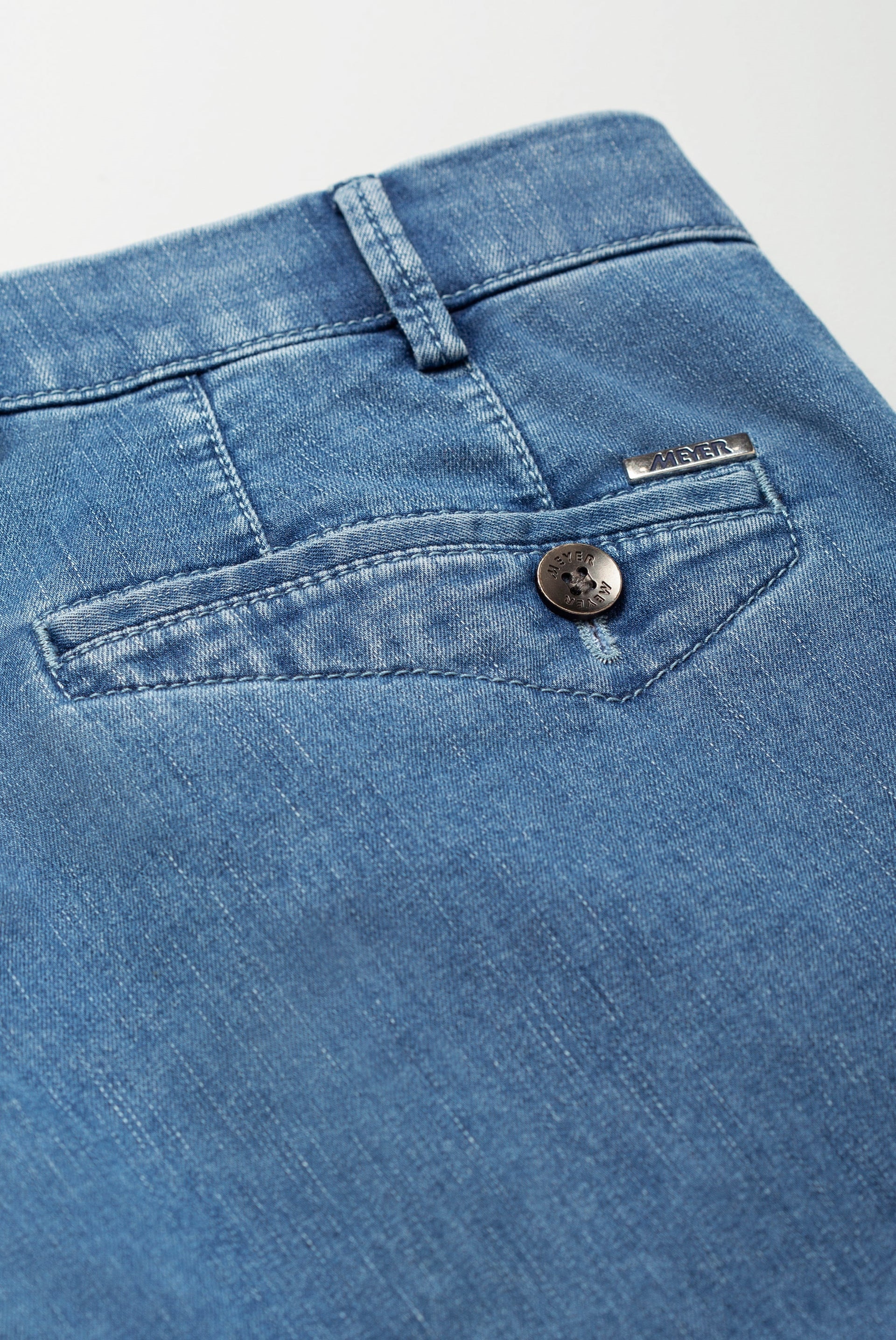 Blå (light blue) jeanshybrid i Coolmax denim, modern passform och Super-Stretch (Meyer / Dublin) (finns i strl 28) - 6