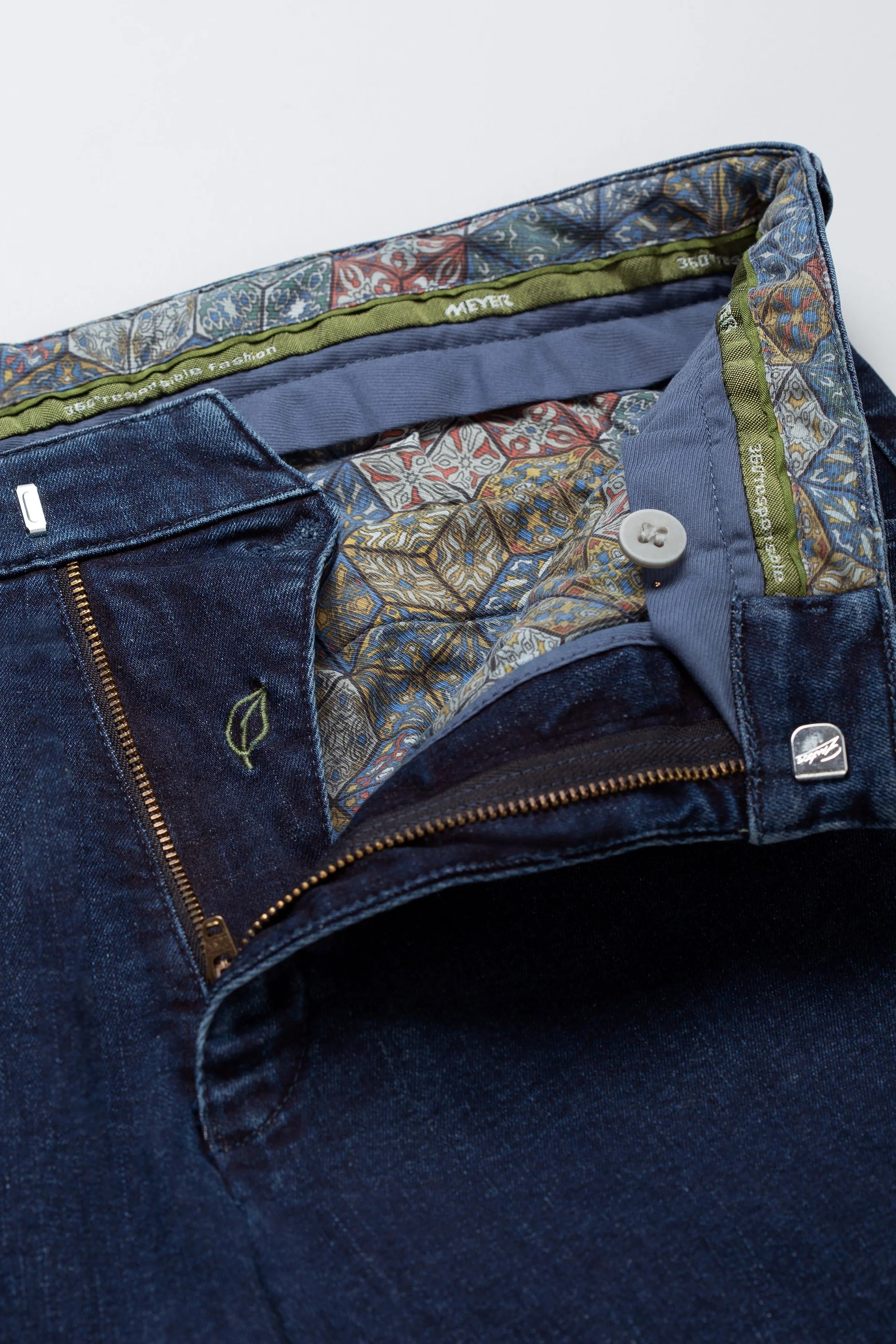 Blå (blue stone) jeanshybrid i Performance denim, modern passform och Super-Stretch (Meyer / Dublin) - 5
