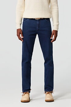 Blå (blue stone) jeanshybrid i Performance denim, modern passform och Super-Stretch (Meyer / Dublin)