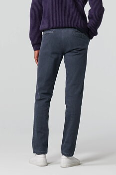 Grå (mid grey) jeanshybrid i Performance denim, modern passform och Super-Stretch (Meyer / Dublin)