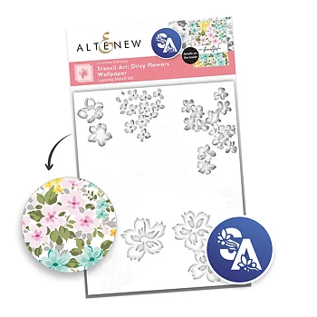 ALTENEW -Stencil Art: Ditsy Flowers Wallpaper Layering Stencil Set (7 in 1)