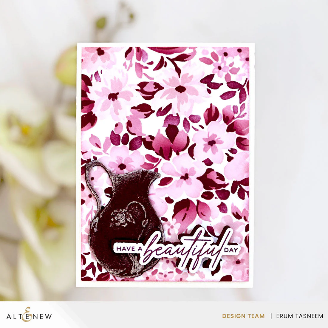 ALTENEW -Stencil Art: Ditsy Flowers Wallpaper Layering Stencil Set (7 in 1) - 6