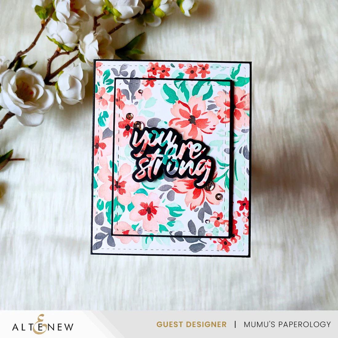 ALTENEW -Stencil Art: Ditsy Flowers Wallpaper Layering Stencil Set (7 in 1) - 8