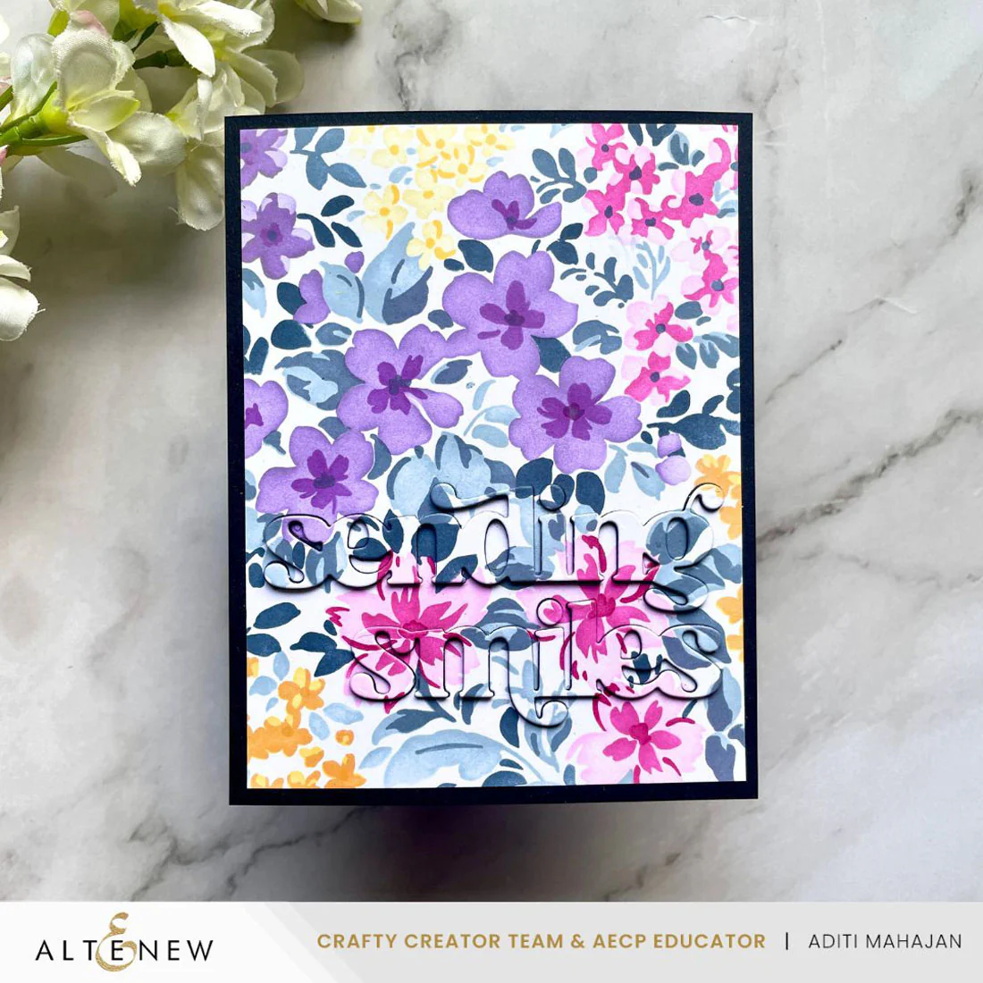 ALTENEW -Stencil Art: Ditsy Flowers Wallpaper Layering Stencil Set (7 in 1) - 10