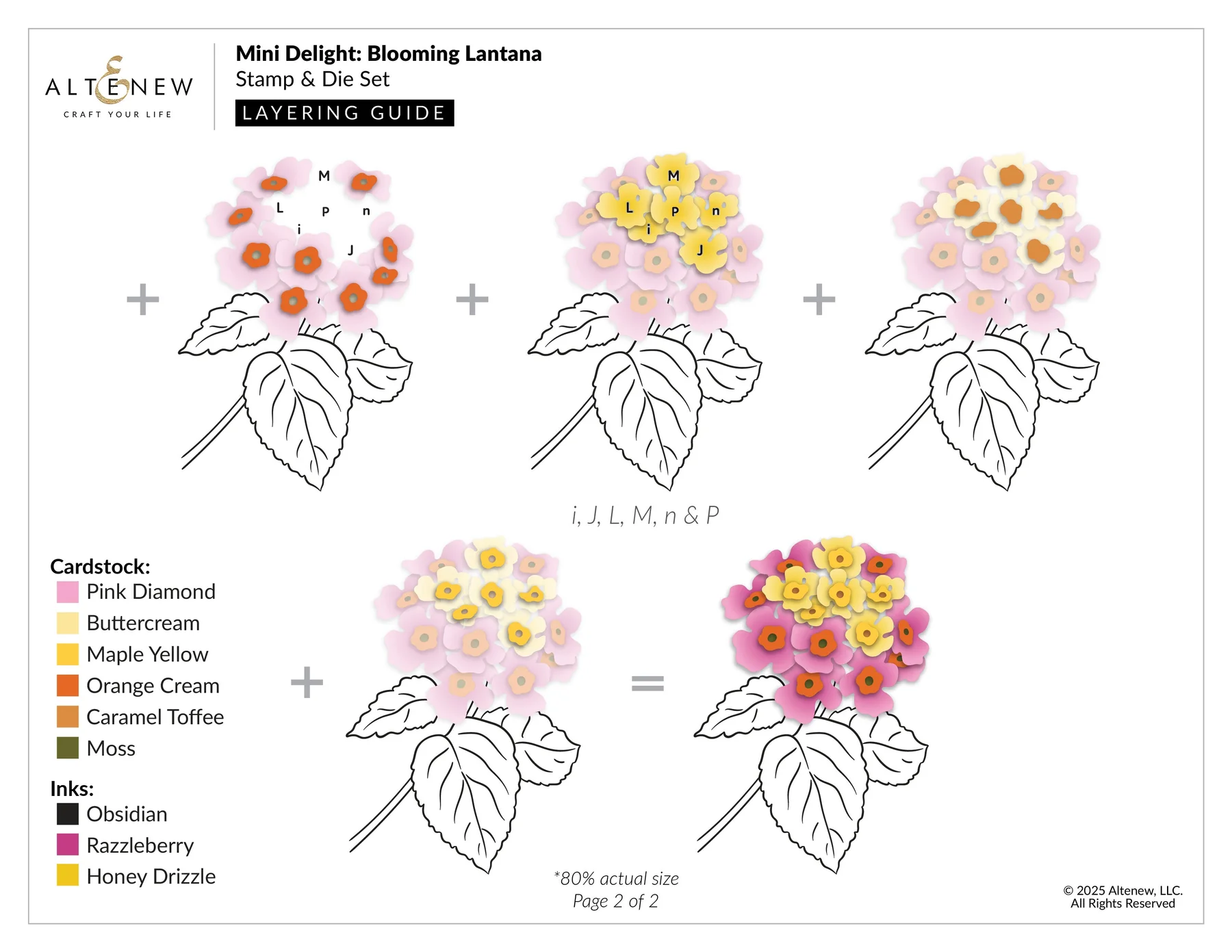 ALTENEW -Mini Delight: Blooming Lantana Stamp & Die Set - 5
