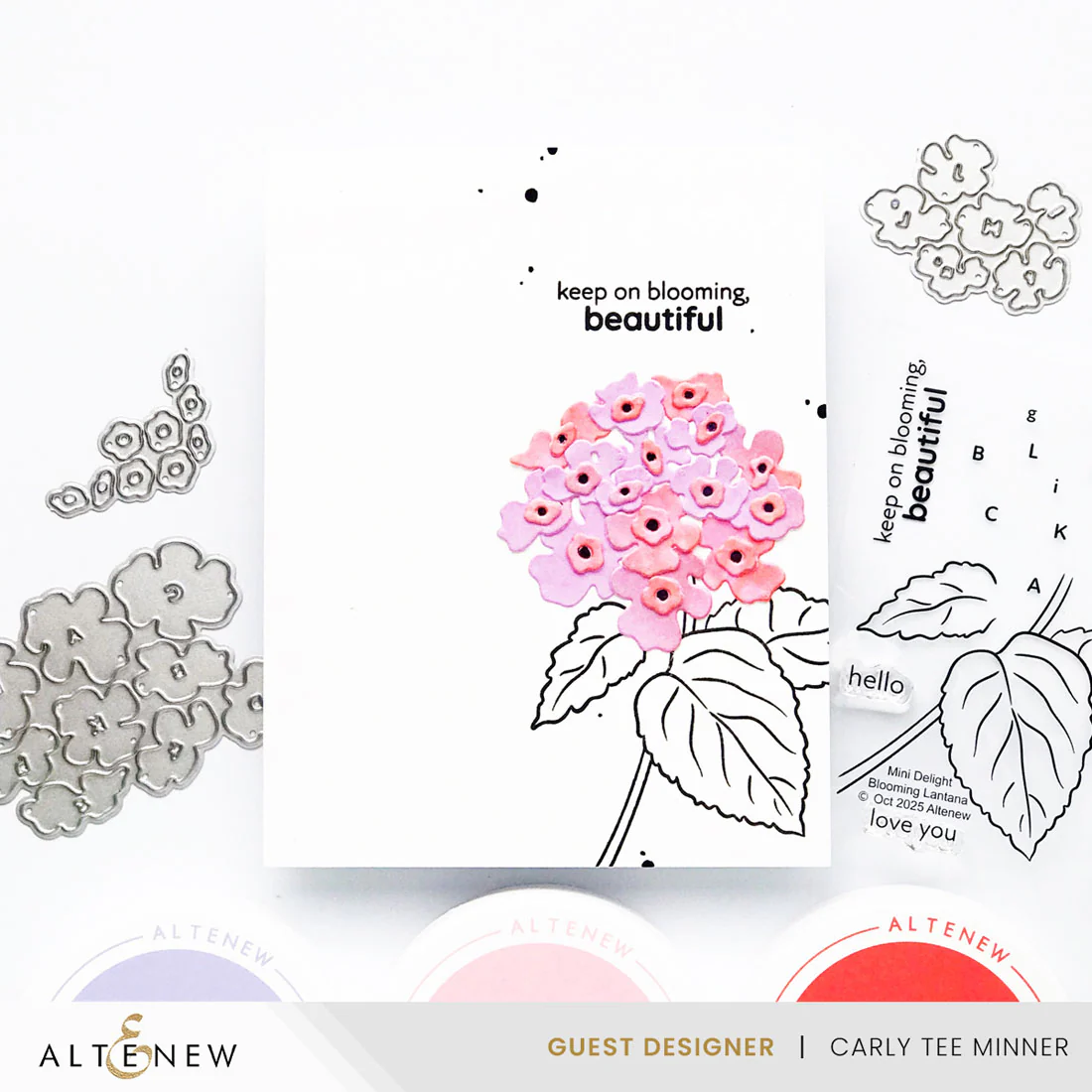 ALTENEW -Mini Delight: Blooming Lantana Stamp & Die Set - 3