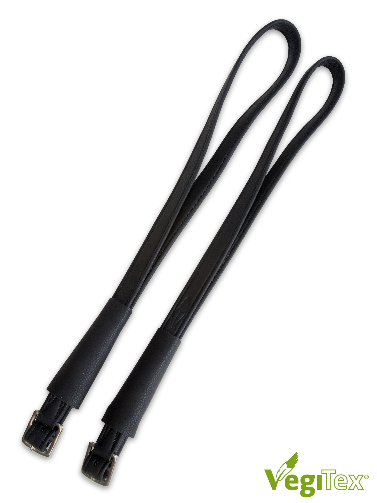 VegiTex® Barefoot® Buckle Down stirrup leathers with sleeves VEGAN
