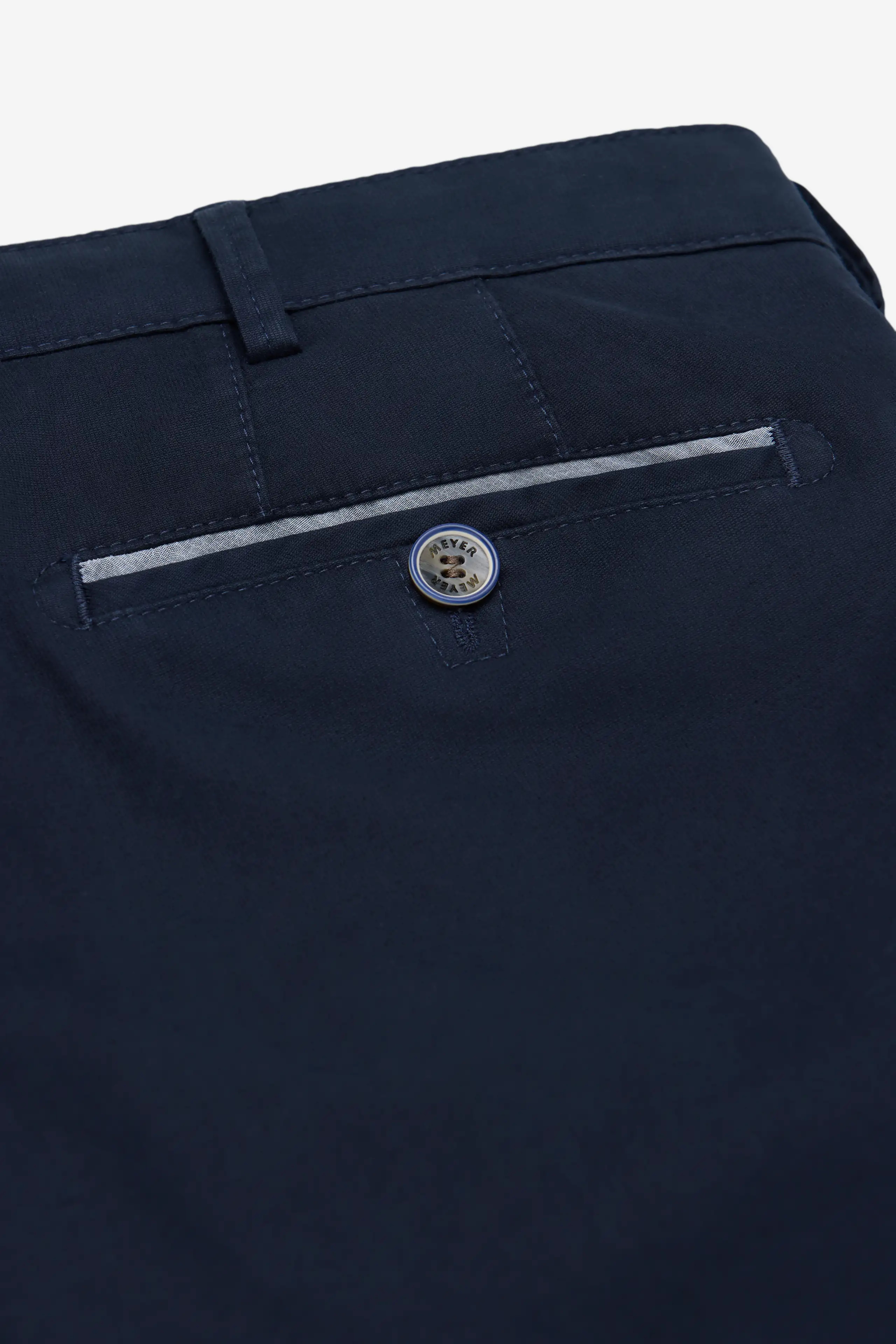 Blå (navy) chinos i Stretch Summer Cotelé och normal passform (Meyer / Roma) (finns i strl 50) - 6