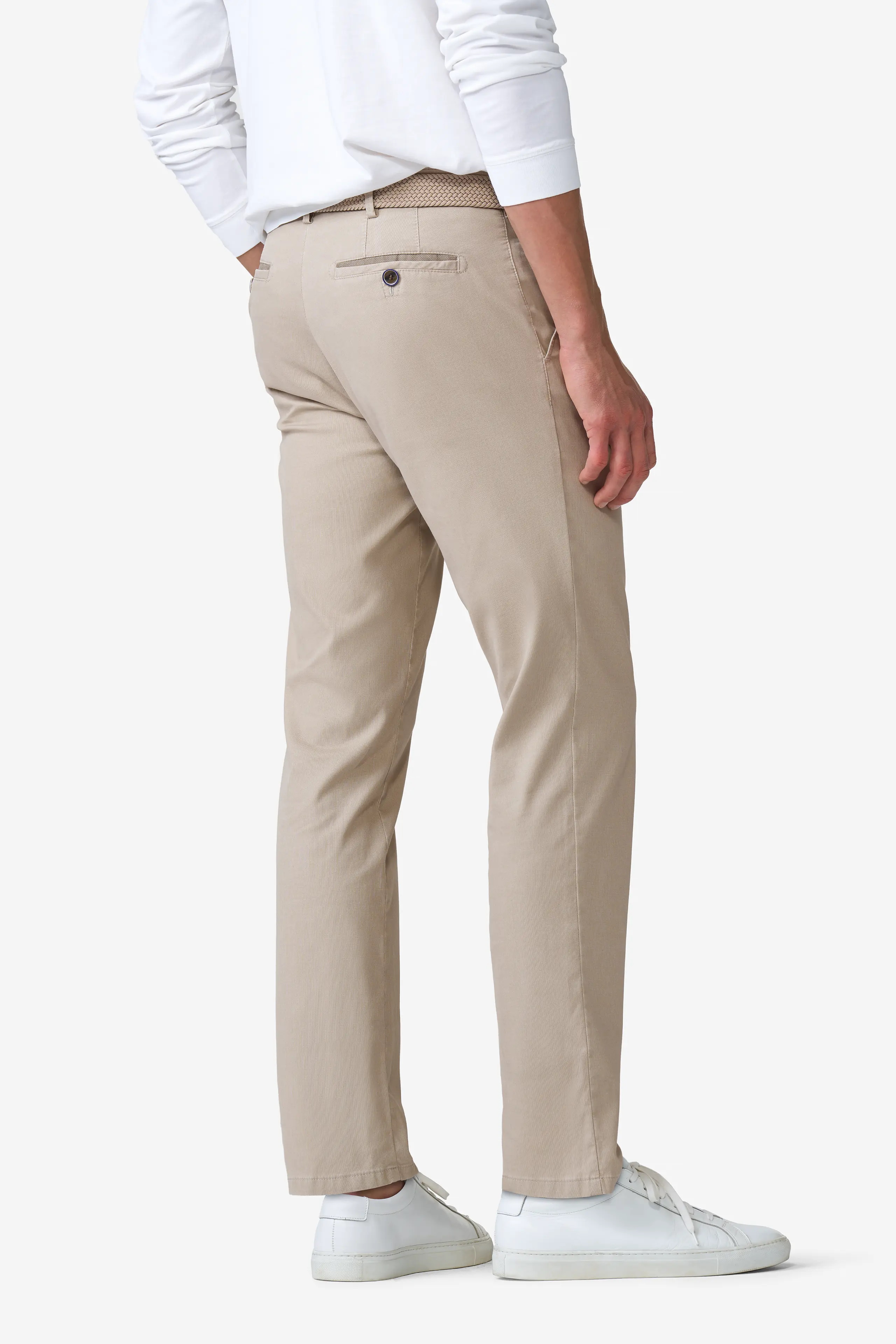 Beige chinos i Stretch Summer Cotelé och normal passform (Meyer / Roma) (finns i strl 48, 52, 54, 26, 29) - 2