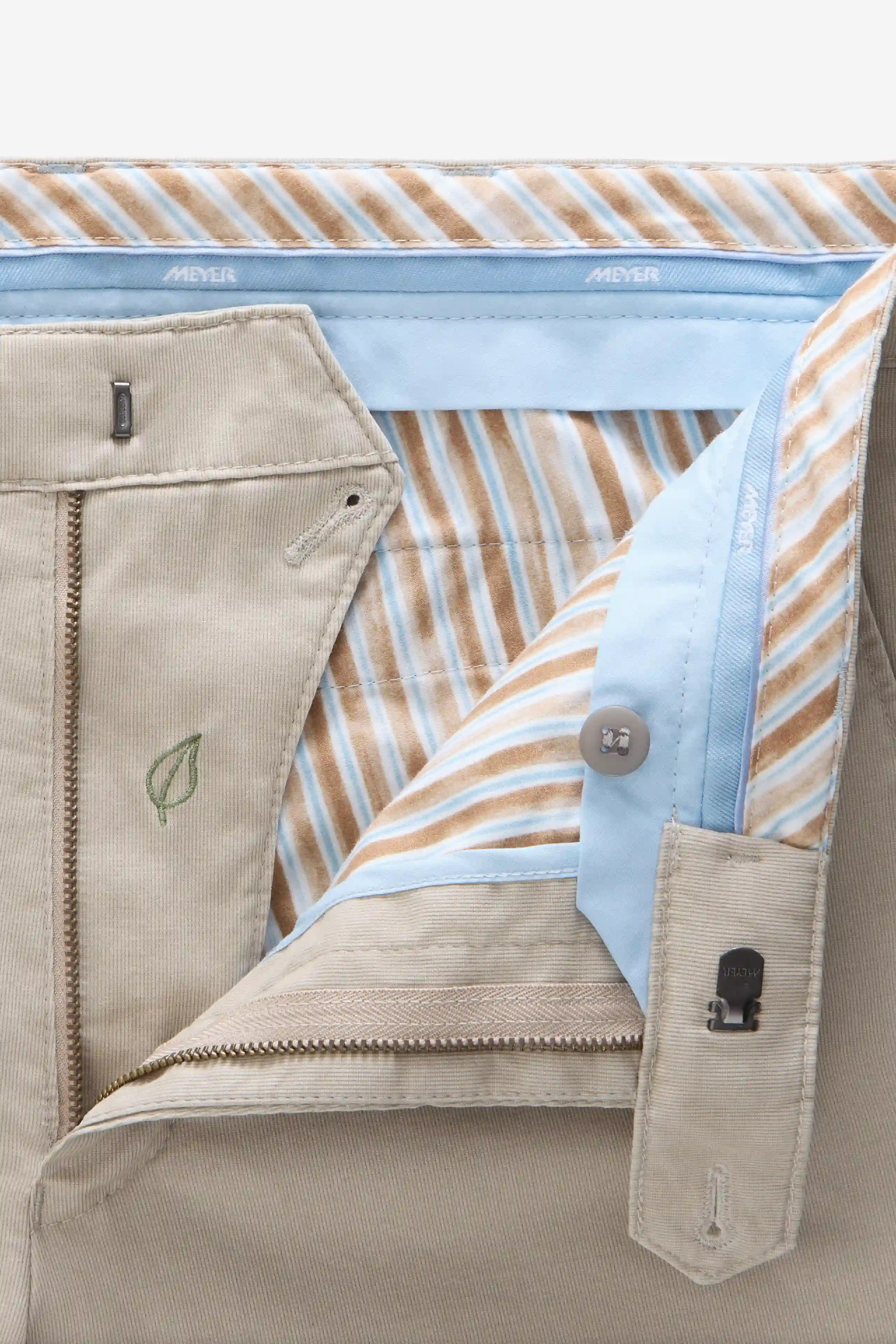Beige chinos i Stretch Summer Cotelé och normal passform (Meyer / Roma) (finns i strl 48, 52, 54, 26, 29) - 5