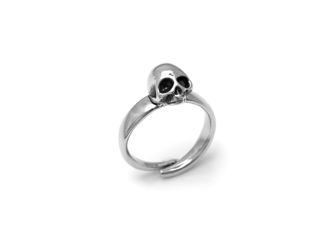 Döskalle Ring, Goth Smycke i Tenn - 2
