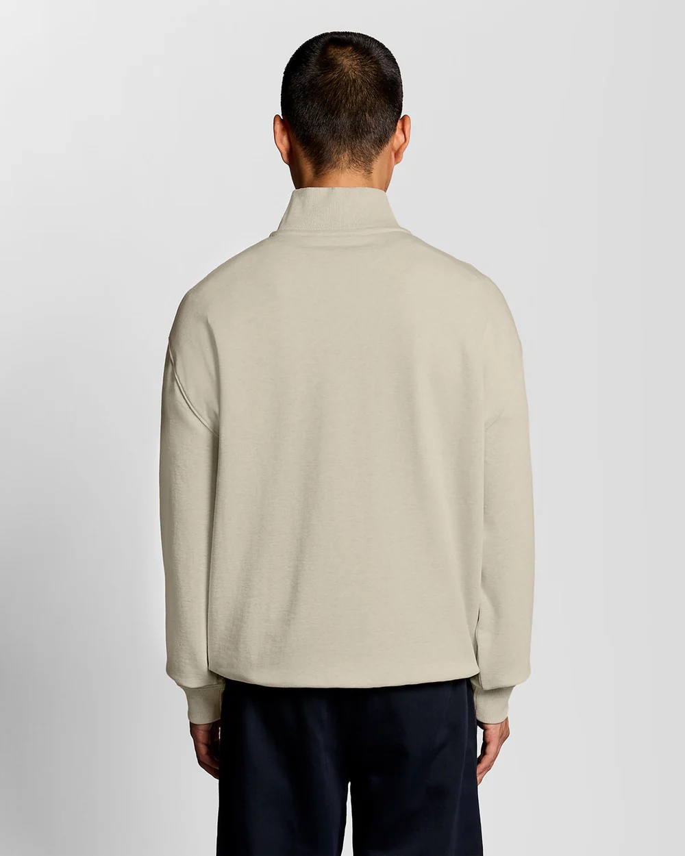 Lyle & Scott - Script Heavyweight 1/4 Zip - Ice Cream Marl - 2