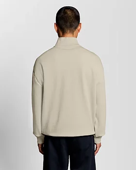 Lyle & Scott - Script Heavyweight 1/4 Zip - Ice Cream Marl