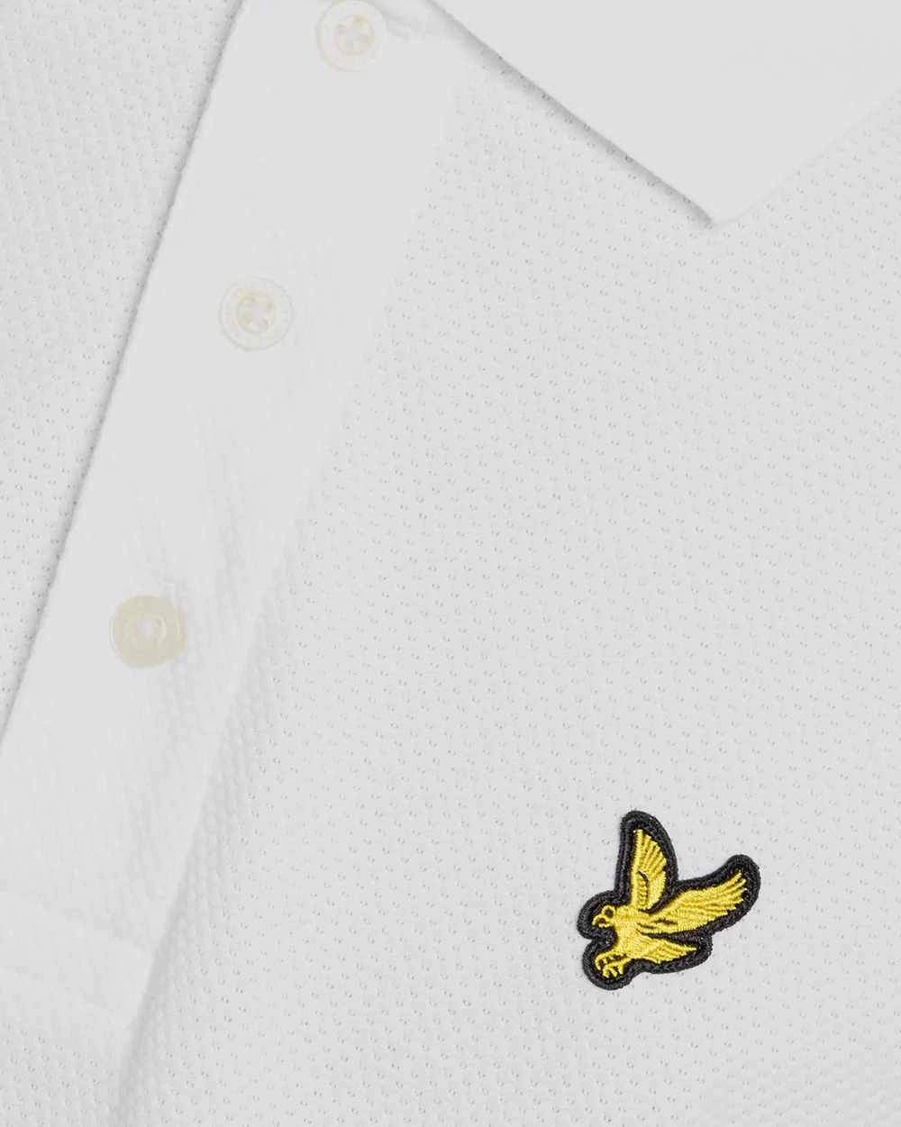Lyle & Scott - Popcorn Jacquard Polo - White  - 4