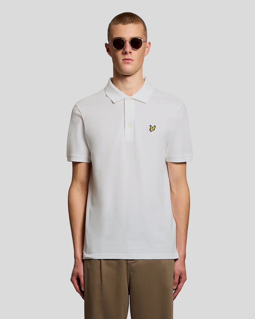 Lyle & Scott - Popcorn Jacquard Polo - White 