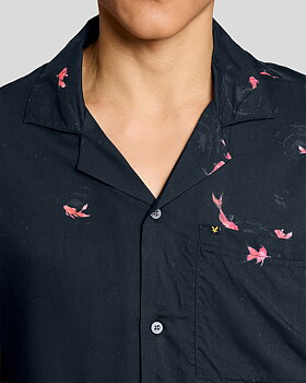 Lyle & Scott - Goldfish Resort Shirt - Dark Navy/HotPink