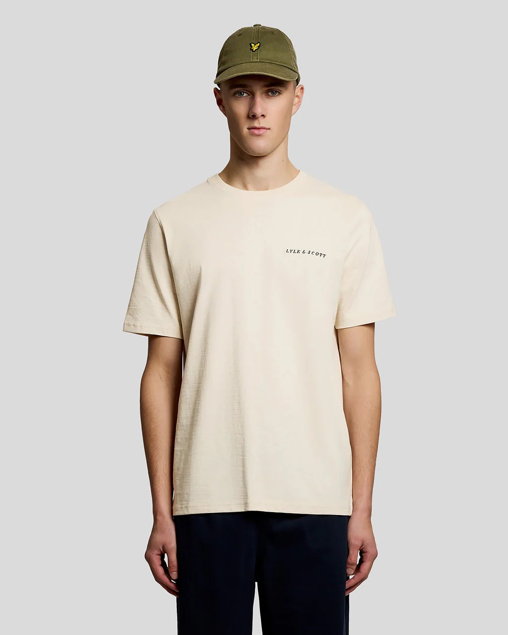 Lyle & Scott - Script T-Shirt - Ice Cream Marl