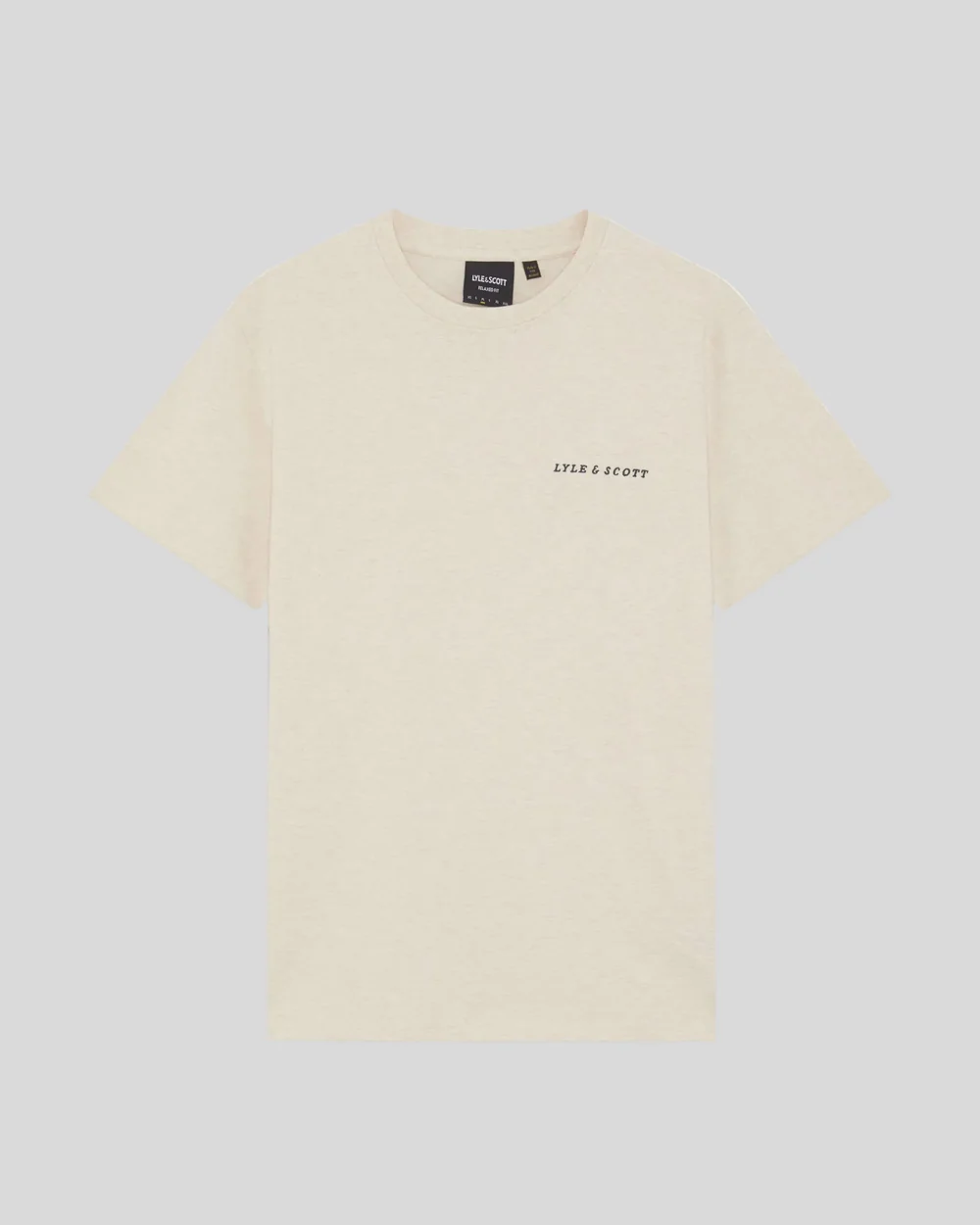 Lyle & Scott - Script T-Shirt - Ice Cream Marl - 4