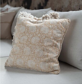 Kuddfodral Provence gul shabby chic lantlig stil Gårdsromantik