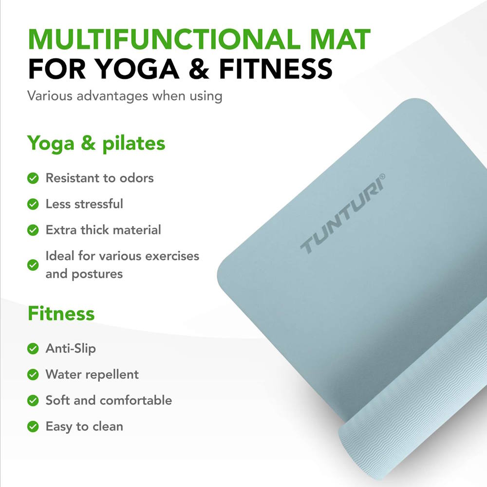 Yogamatta Tunturi 8mm, Light Blue - 5