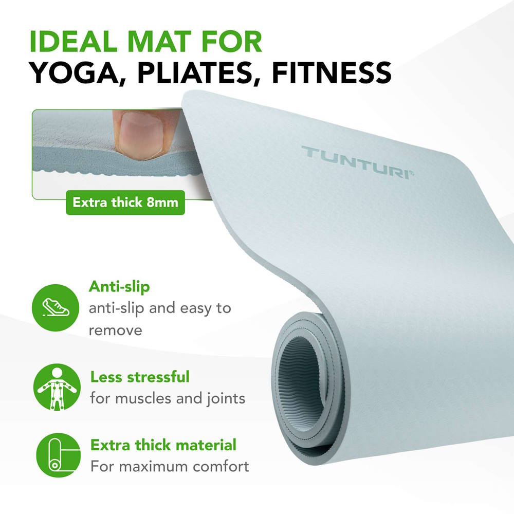 Yogamatta Tunturi 8mm, Light Blue - 2