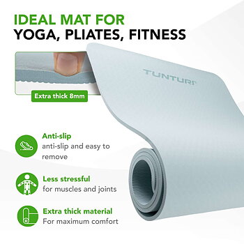 Yogamatta Tunturi 8mm, Light Blue