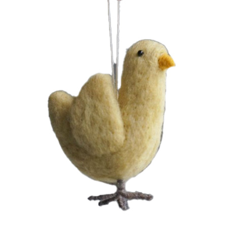 Påskgåva vid 600 kr  Dekoration till påskriset - ullfiltad kyckling från Gamcha 