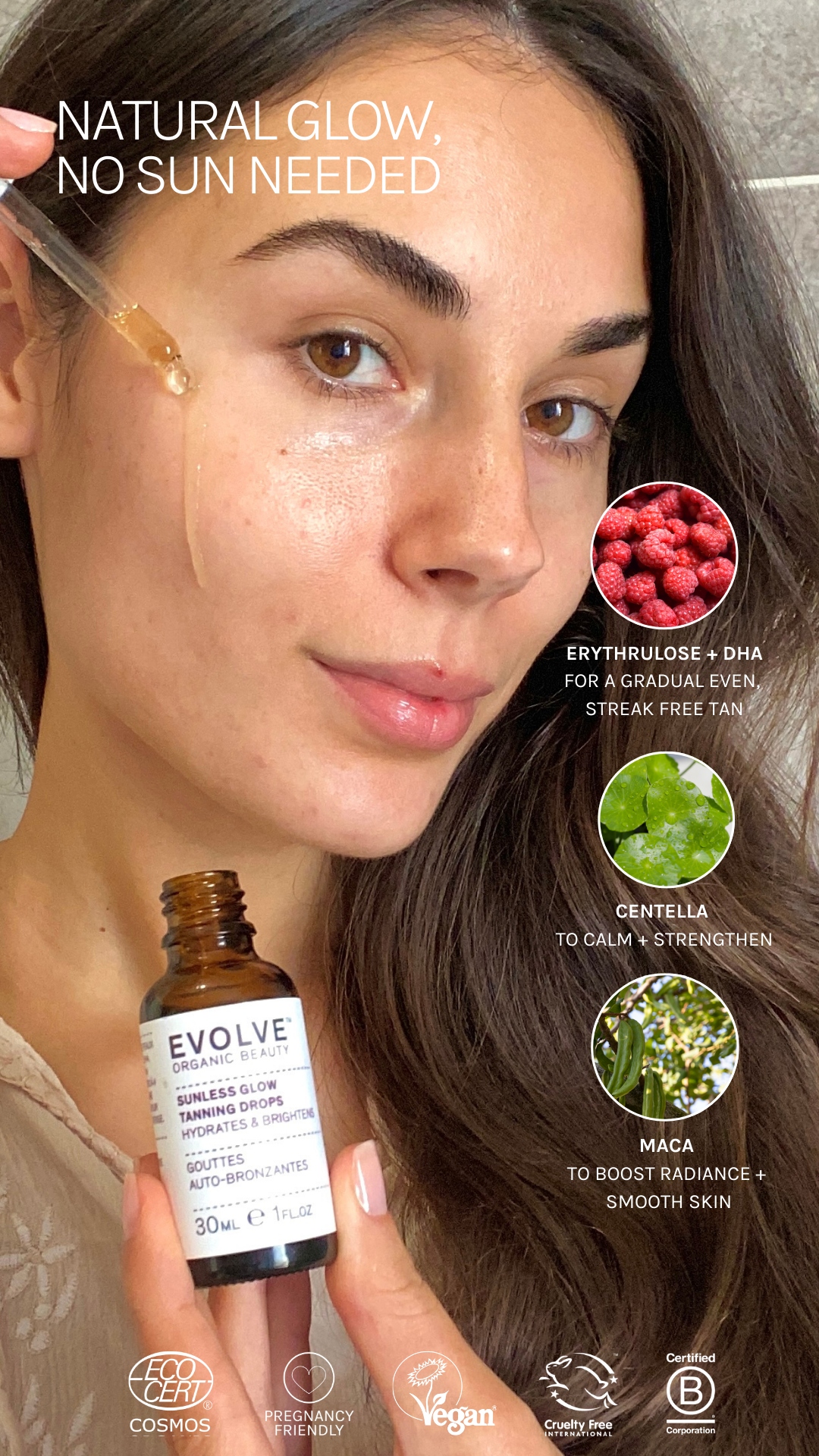 Tester EVOLVE Sunless Glow Tanning Drops 30ml - 7