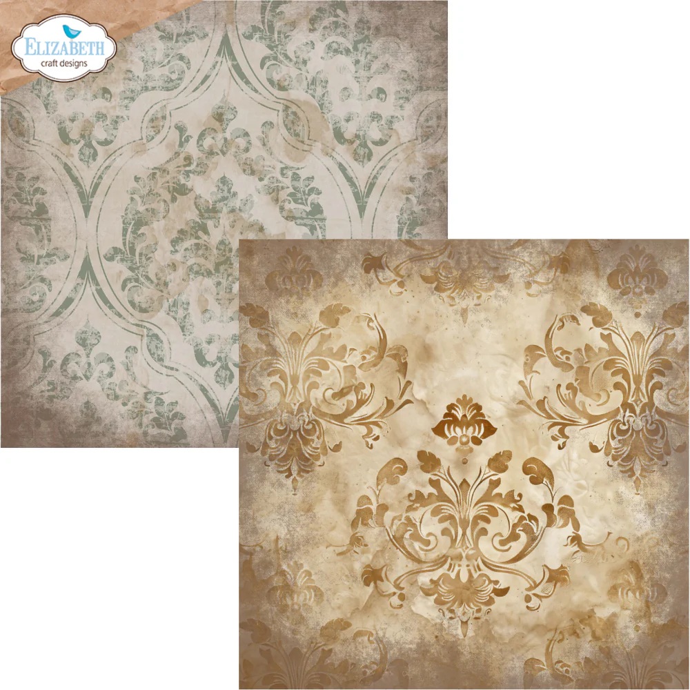 Elizabeth  -  Printed Cardstock -12x12 - Backgrounds Volume 4 - 8