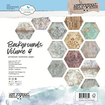 Elizabeth  -  Printed Cardstock -12x12 - Backgrounds Volume 4